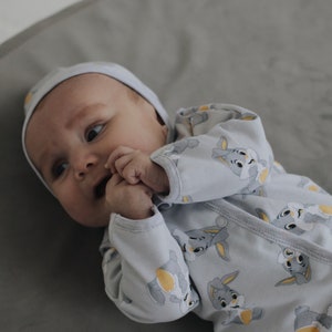 newborn baby set - 3 units - unisex baby clothes - newborn girl coming home outfit - newborn boy coming home outfit - bunny baby set