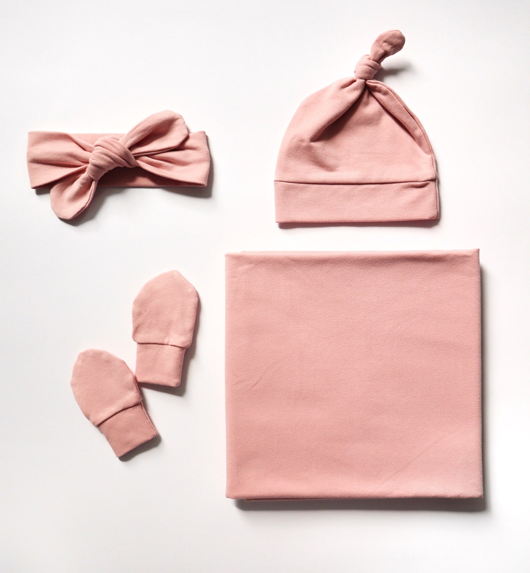 Pink Swaddle Set, Swaddle and Headband Set, Swaddle Set Girl, Pink