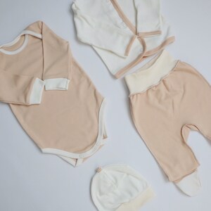 Juego de bebé recién nacido - 4 unidades - Ropa de bebé unisex - Traje de niña recién nacida que viene a casa - Traje de niño recién nacido que viene a casa