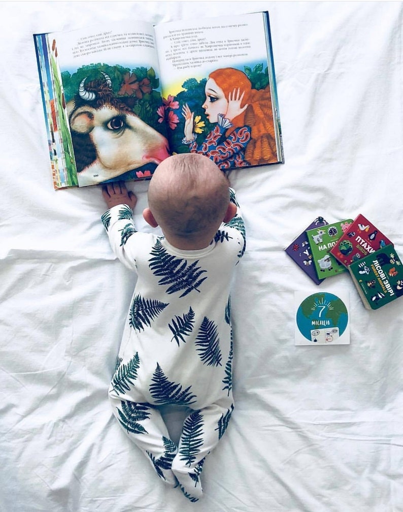 Fern Baby Sleepsuit Footed Neutral Baby Sleeper Unisex Etsy