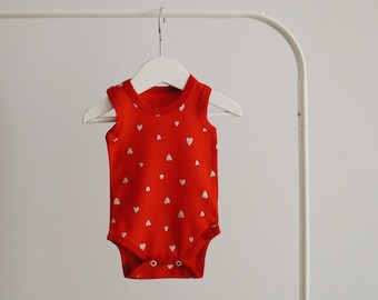 red onesie®-  baby onepiece - red baby one-piece -  red baby bodysuits  - short sleeve bodysuit - girl boy bodysuit - baby clothes