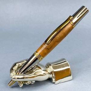 Stylo à bille fait main de style Parker en loupe d'Amboyna