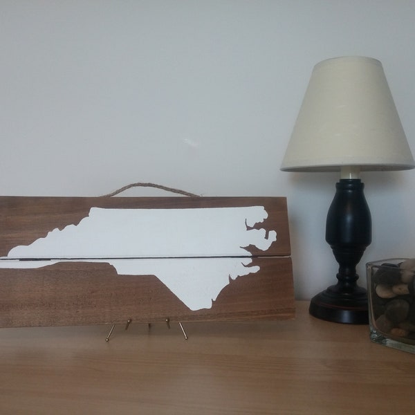 North Carolina Wood Pallet Sign - North Carolina Sign - Rustic - Pallet Wood - NC - OBX - NC State Outline - Carolina Panthers - University