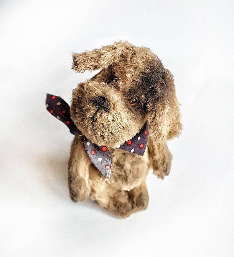 Artist teddy dog Toy puppy Art teddy dog Interior toy Jointed | Etsy
