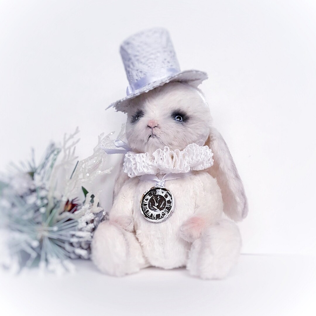 OOAK White Rabbit Teddy: Alice in Wonderland Inspired Collectible Toy ...