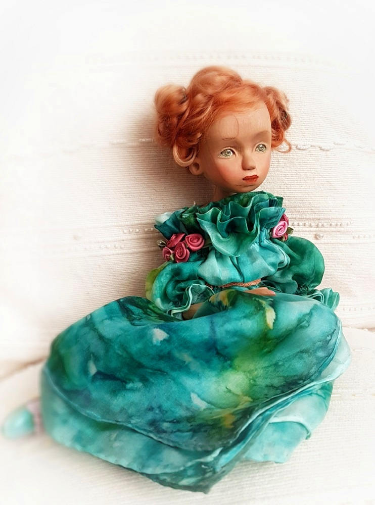 Art Wooden Doll OOAK Interior Doll Collection Doll Movable Doll Artist Doll Hand Carved Doll ...
