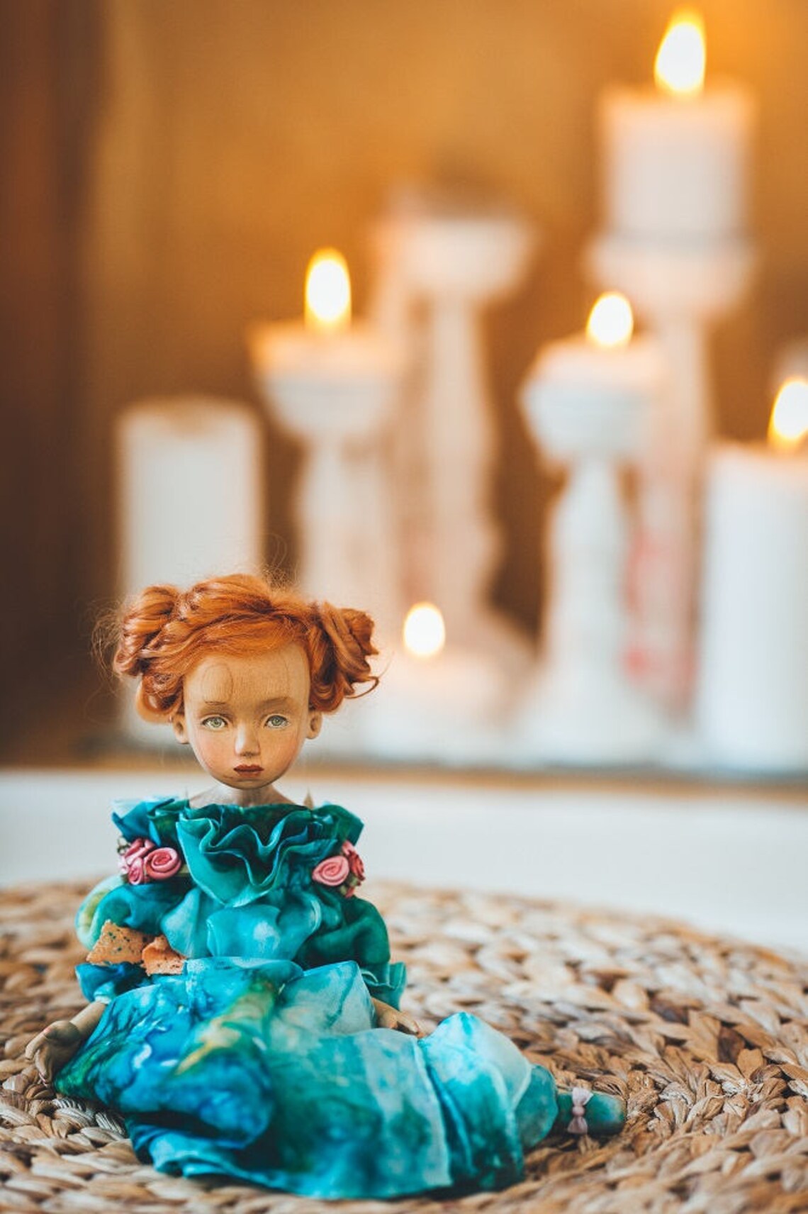 Art Wooden Doll OOAK Interior Doll Collection Doll Movable Doll Artist Doll Hand Carved Doll ...