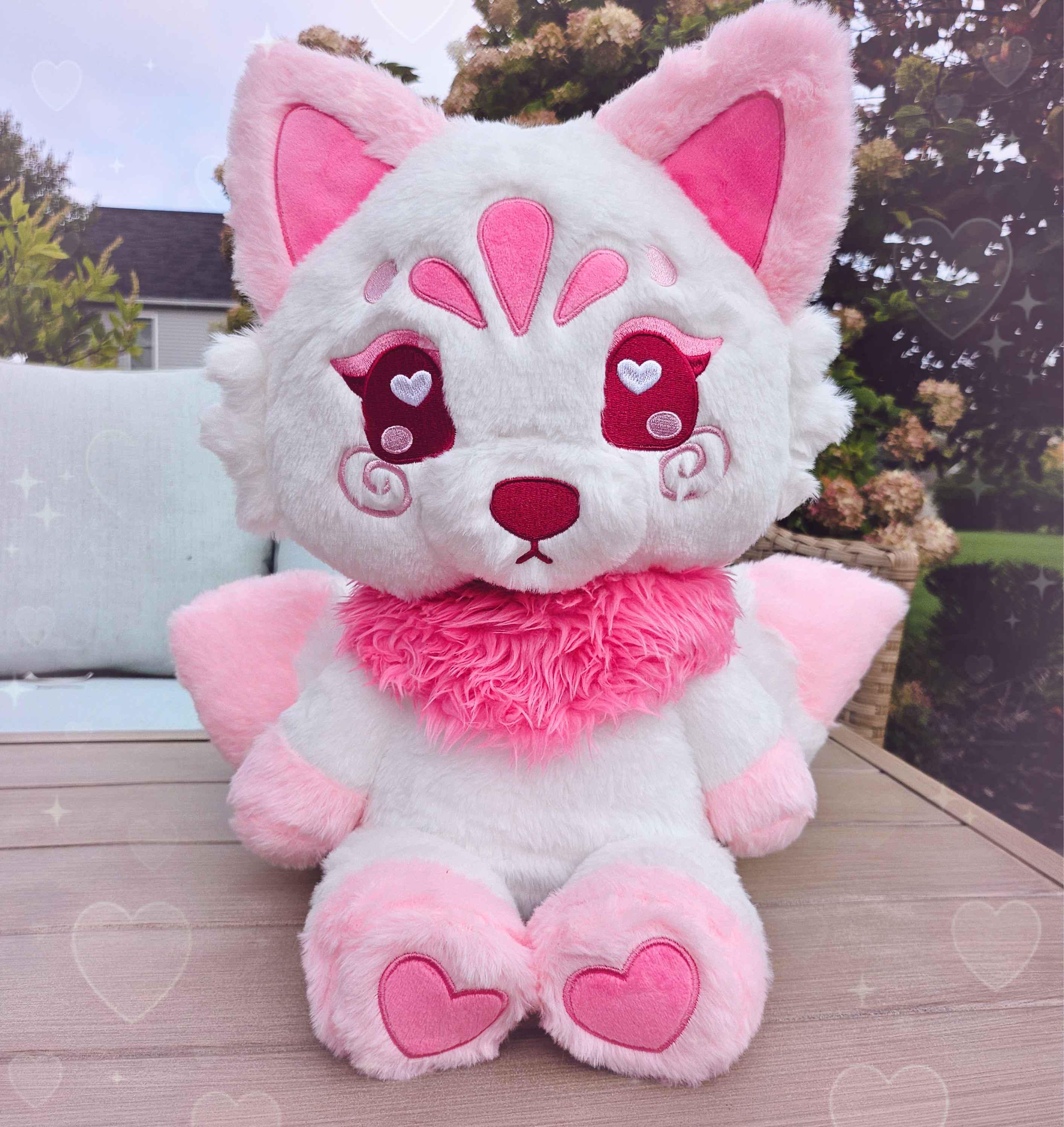 Mochi the Pink 3 Tailed Kitsune Sugarbell Pal Jumbo Plush 19 Inch