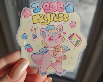 I age regress dreampuff the dragon representation and awareness sticker kawaii