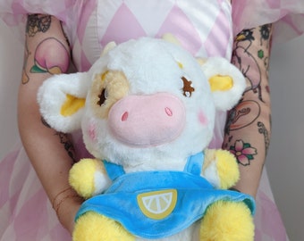Sunshine the lemon cow plush kawaii gift for kids cottagecore stuffed animal