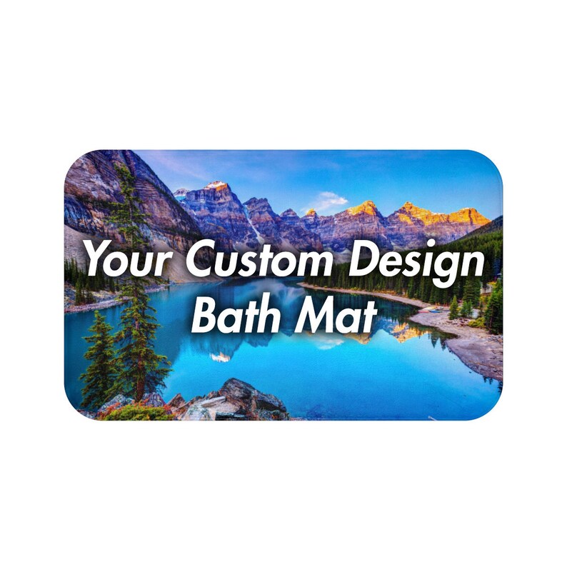 Custom Bath Mat Personalized Bath Mat Photo Print Custom Etsy