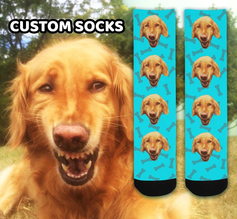 custom dog print socks