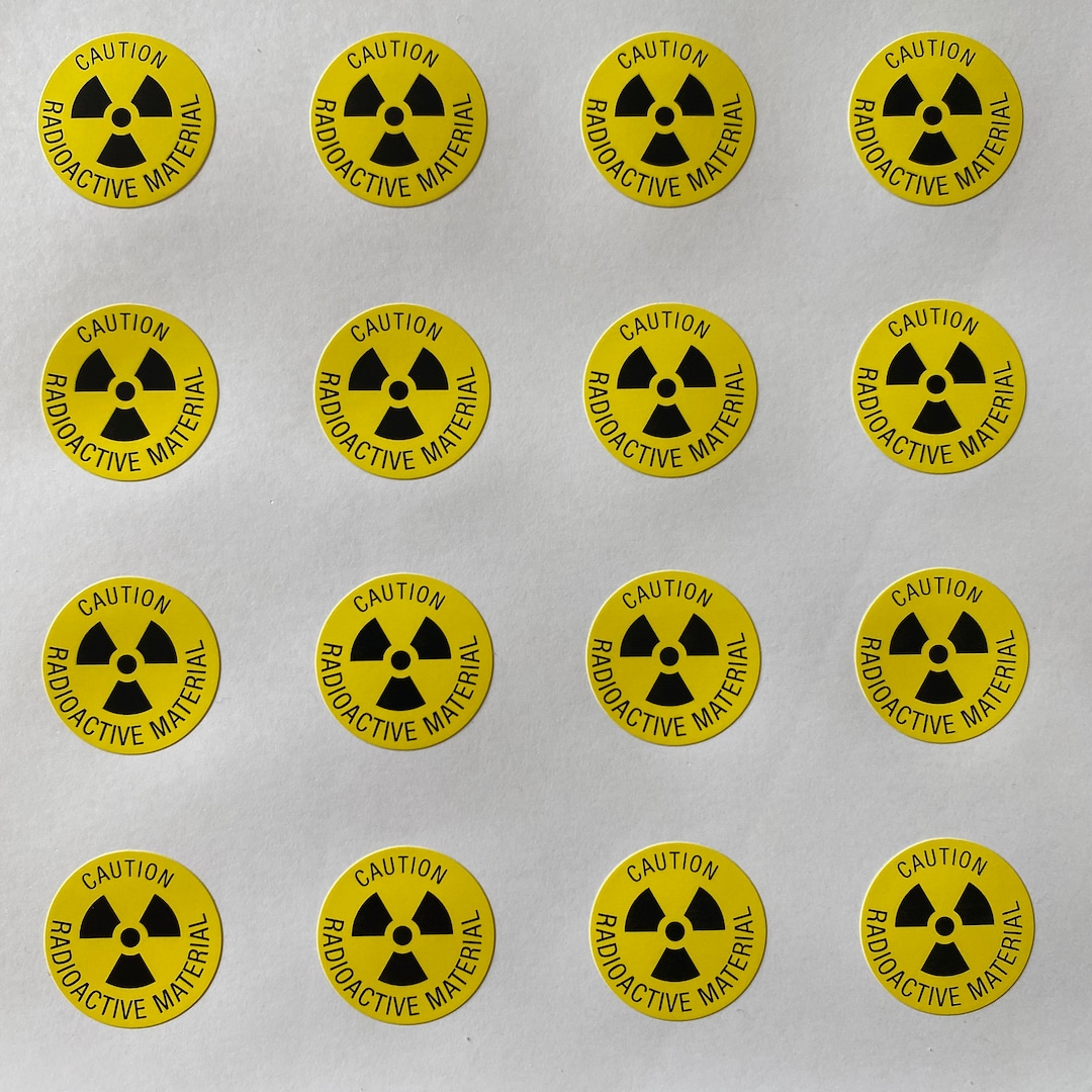 Radioactive Material Caution Warning Label 20mm Diameter Etsy