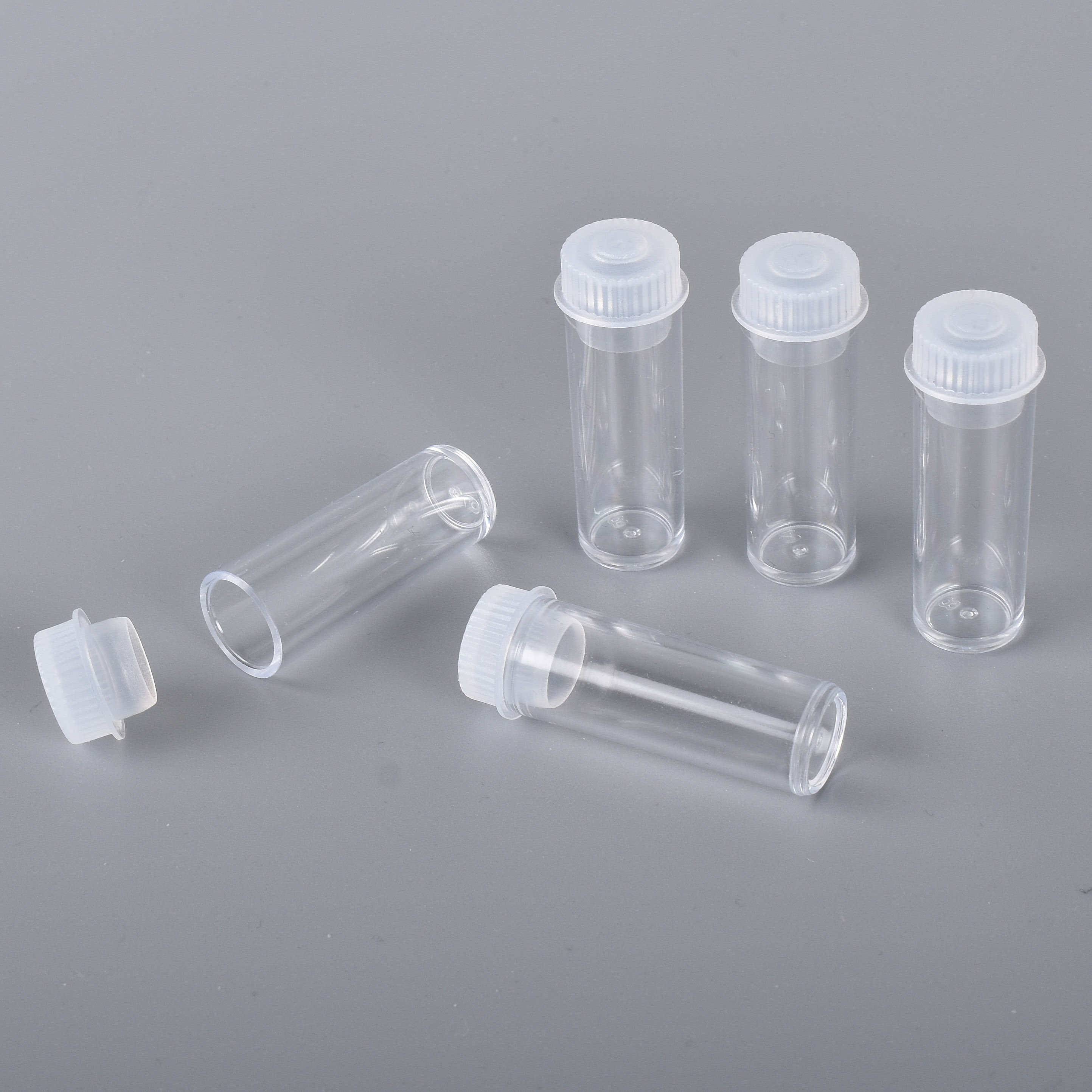 100 Pcs 10Ml Plastic Test Tubes with Lids Vial Seal Cap Container Small Storage  Tubes with Caps Clear Test Lab Tubes - AliExpress