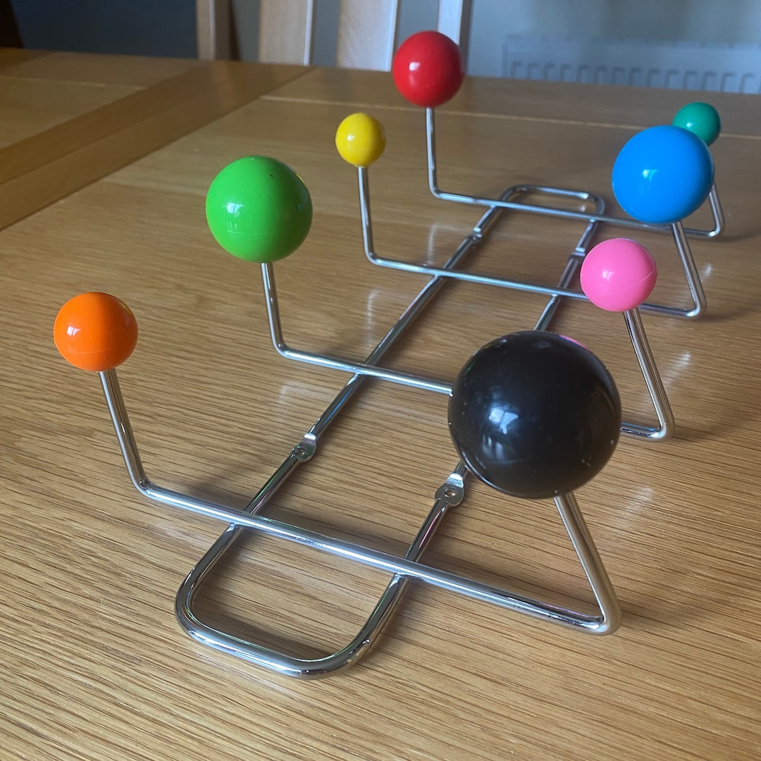 Sputnik Vintage Style Coat Hook Rack Metal With Atomic Coloured Balls Etsy