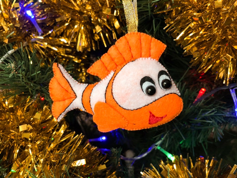 Felt Nemo Fish Toy Clownfish Decoration Baby Nursery Decor Etsy