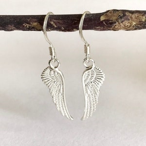 Sterling Silver Angel Wing Earrings: Delicate Jewelry