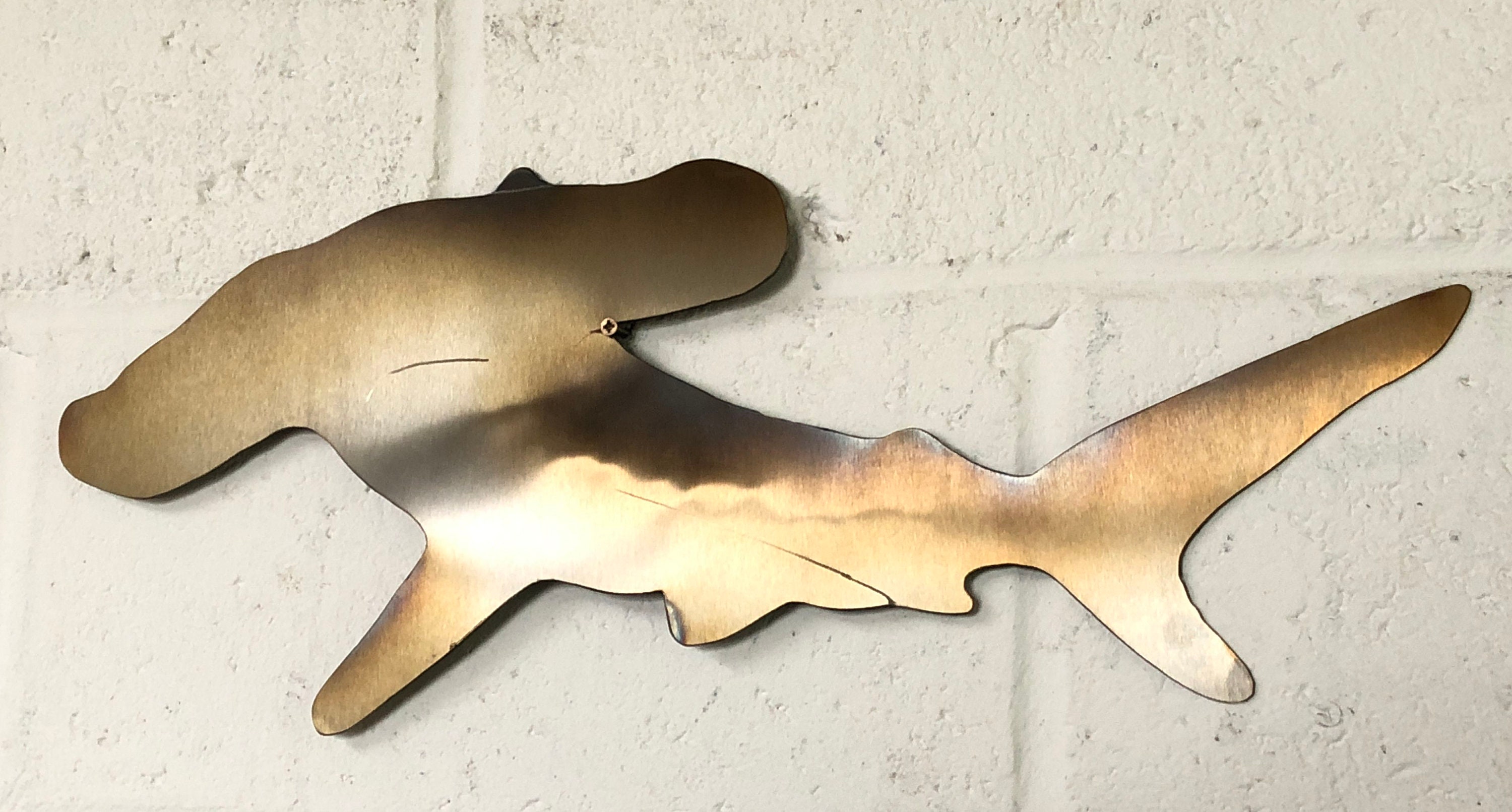 Superb hand crafted brushed stainless steel Hammerhead Shark Etsy