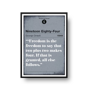 Stampa di George Orwell del 1984, Millenovecentoottantaquattro