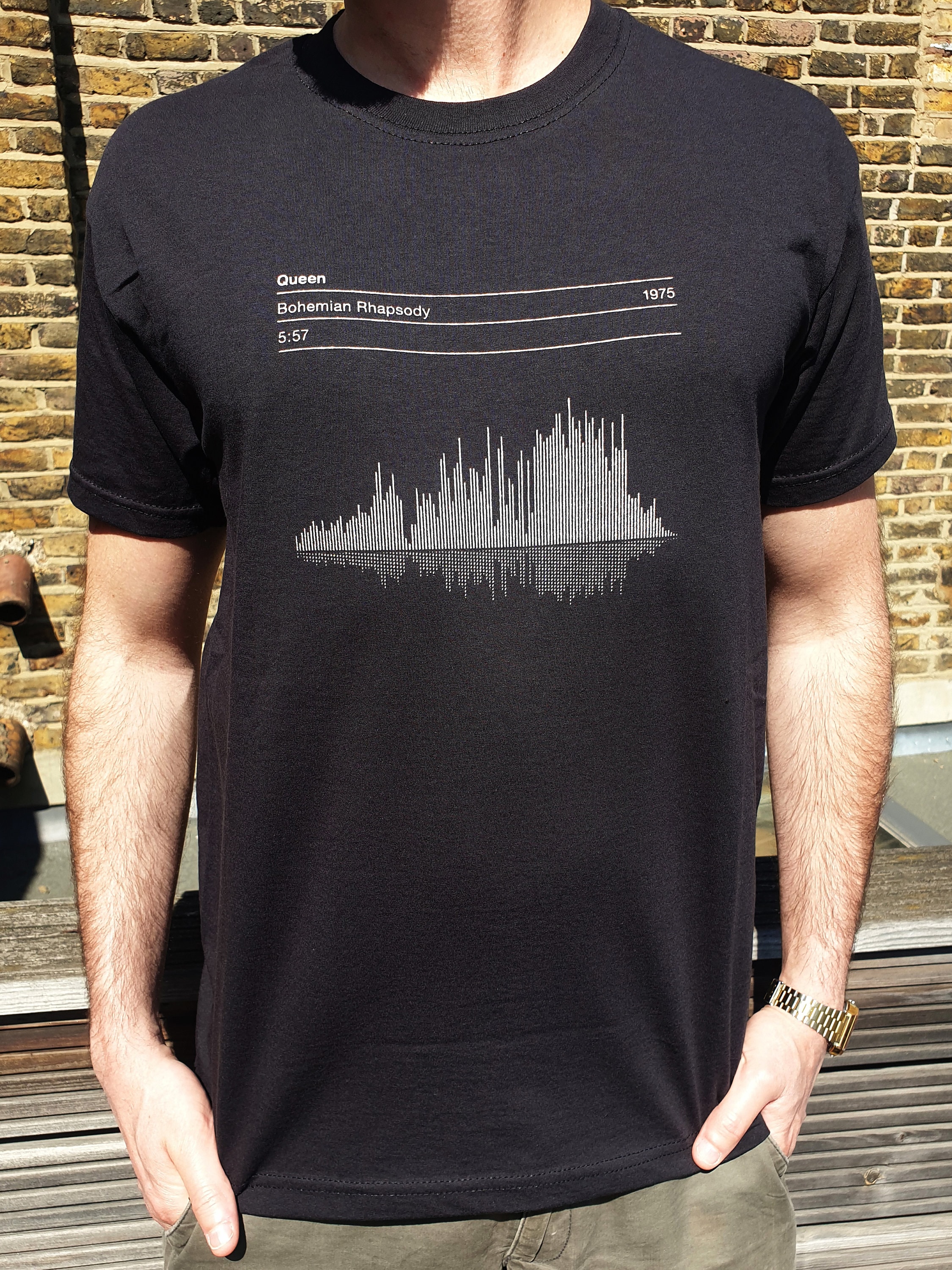 Queen Bohemian Rhapsody Song Sound Wave T shirt