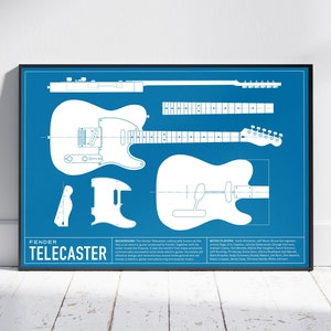 Fender Telecaster Guitar Screen Print