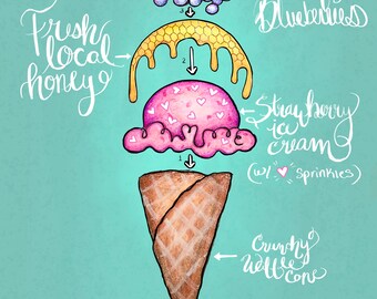 Ice cream cone illustration