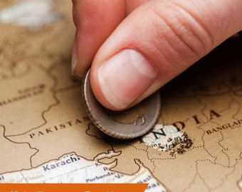 Push Pin World Map Scratch Off Travel Map Push Pin Map Wall Poster Travel Lover Gift