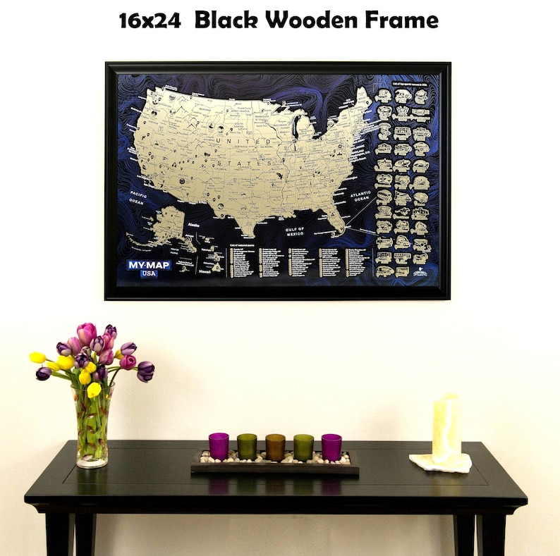 Scratch off Map USA US Map Scratch off Laminated Poster Etsy France