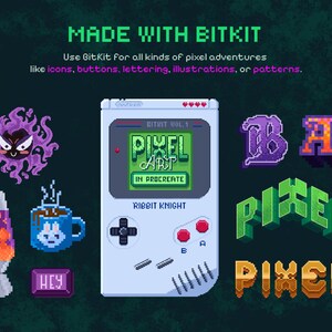 Kit de inicio para Pixel Art de Procreate / Pinceles, paletas de colores, cuadrículas de perspectiva y guía para principiantes / BitKit imagen 7