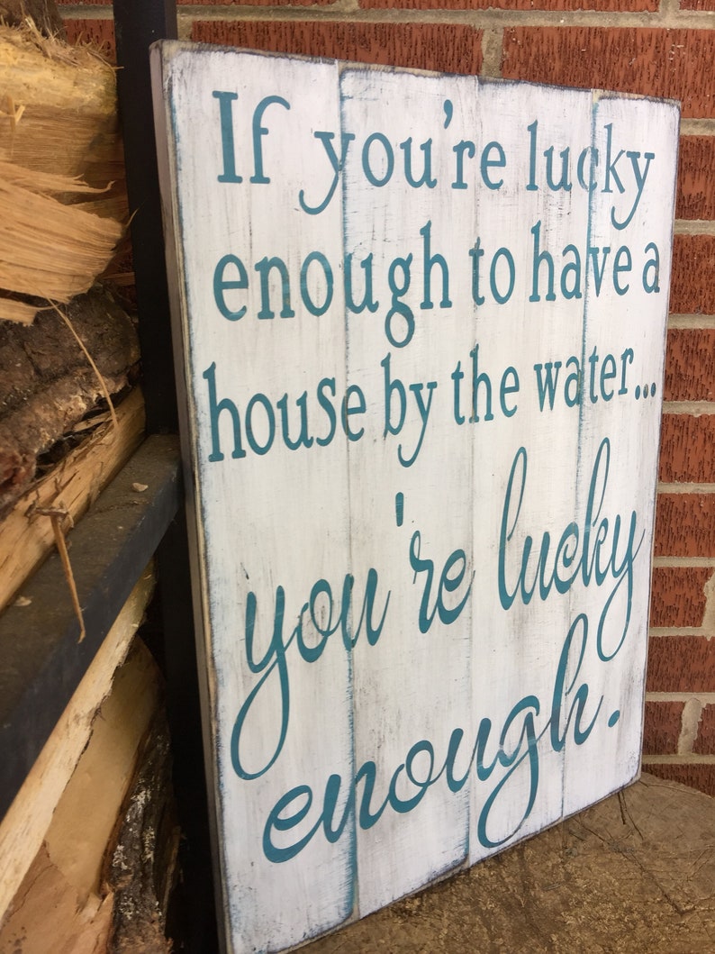Signe de citation en bois de maison de lac Etsy