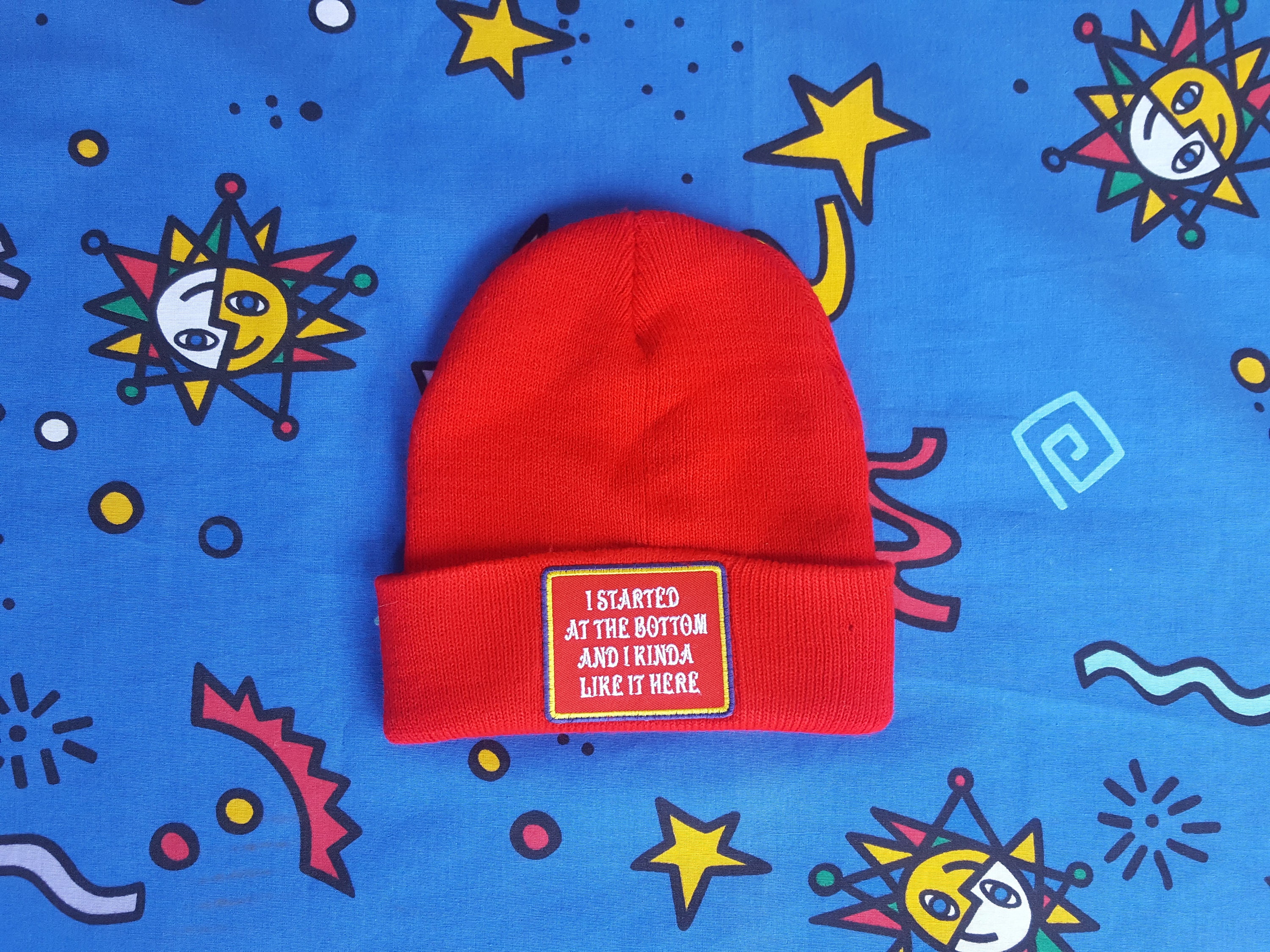 Red Grunge Beanie 90s Grunge Vintage Y2K Club Kid Aesthetic Etsy