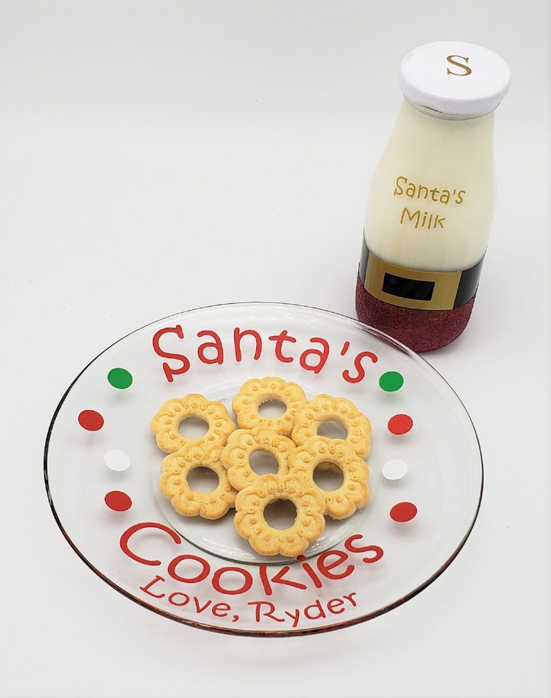 Cookies For Santa, Cookies For Santa Plate, Cookie Plate For Santa, Cookies and Milk For Santa, Personalized Cookies For Santa, Santa Mug image 6