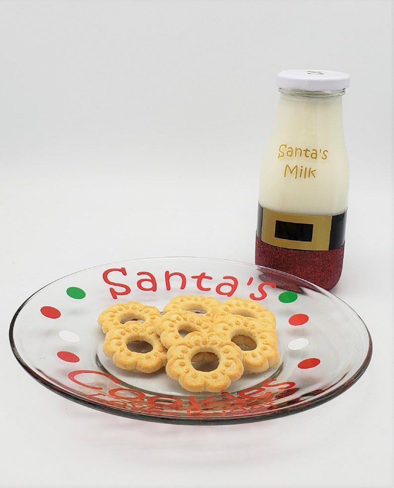 Cookies For Santa, Cookies For Santa Plate, Cookie Plate For Santa, Cookies and Milk For Santa, Personalized Cookies For Santa, Santa Mug image 5
