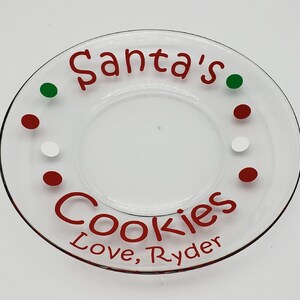 Cookies For Santa, Cookies For Santa Plate, Cookie Plate For Santa, Cookies and Milk For Santa, Personalized Cookies For Santa, Santa Mug image 2