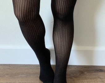 Basic Stripe pointelle tights  Gift for Her