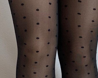 red polka dot tights