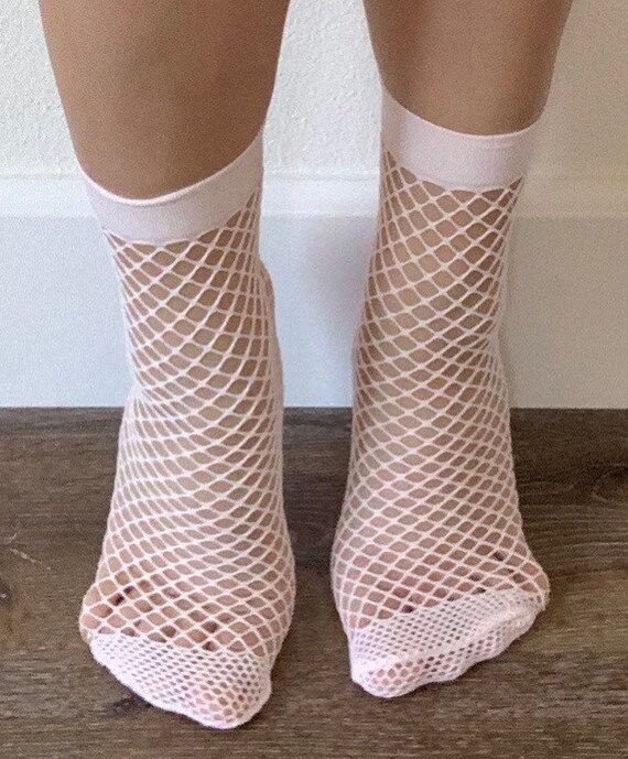 Fishnet Ankle Socks Crew Anklet | Etsy 