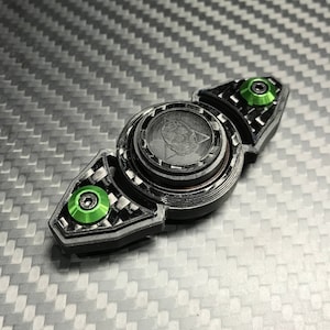 VERT - Carbon Skull Spinner en fibre de carbone &quot; Double Spinner &quot;