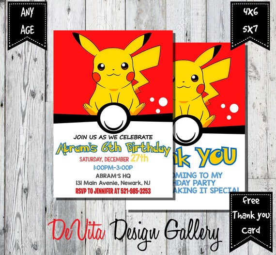 Pokemon Invitation. Pokemon Birthday Invitation. Pokemon Birthday Card,Pokemon Pikachu Invitation,Pokemon Pikachu Invite,No cost THANK Oneself Card photograph relating to Pokemon Birthday Card Printable identify Pokemon Invitation. Pokemon Birthday Invitation. Pokemon Birthday Card,Pokemon Pikachu Invitation,Pokemon Pikachu Invite,No cost THANK Your self Card