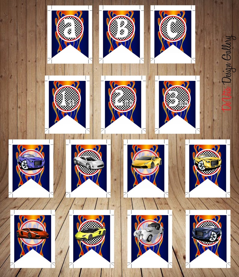 Birthday Banner Hot Wheels Digital Banner Hot Wheels Party Etsy