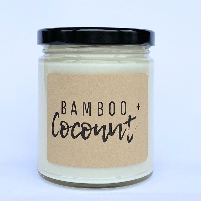 Coconut Tranquil Mother/'s Day 8 oz Soy Candle Adventure Awaits Bamboo Handcrafted Gift Bestie Gift Summertime