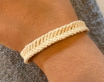 Neutral Twine Chevron Bracelet