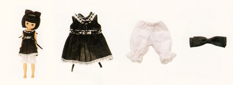DCR3\\TB1 Tiny Betsy Doll E Pattern Japanese PDF Dress Bloomers