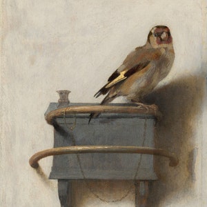 Carel Fabritius : The Goldfinch 1654 Canvas Gallery Wrapped or Framed Giclee Wall Art Print D6040 image 1