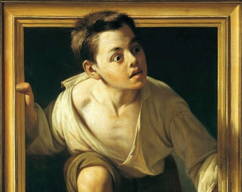 Pere Borrell del Caso : Escaping Criticism (1874) Canvas Gallery Wrapped or Framed Giclee Wall Art Print (D6045)