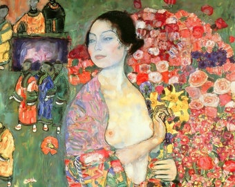 Gustav Klimt : La danseuse (1918) Impression giclée d'art murale sur toile tendue ou encadrée (D6030)