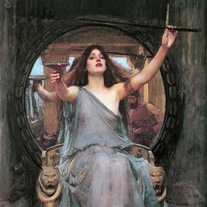 John William Waterhouse : Circe Offering the Cup to Odysseus 1891 Canvas Gallery Wrapped or Framed Giclee Wall Art Print D6035 image 1