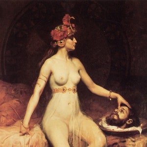 Pierre Bonnaud - Salomé (c.1900) Canvas Gallery Wrapped or Framed Giclee Wall Art Print Digitally Remastered (D6040)