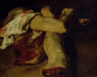 1791-1824 - Severed Limbs Canvas Gallery Wrapped Giclee Wall Art Print Theodore Gericault D5060