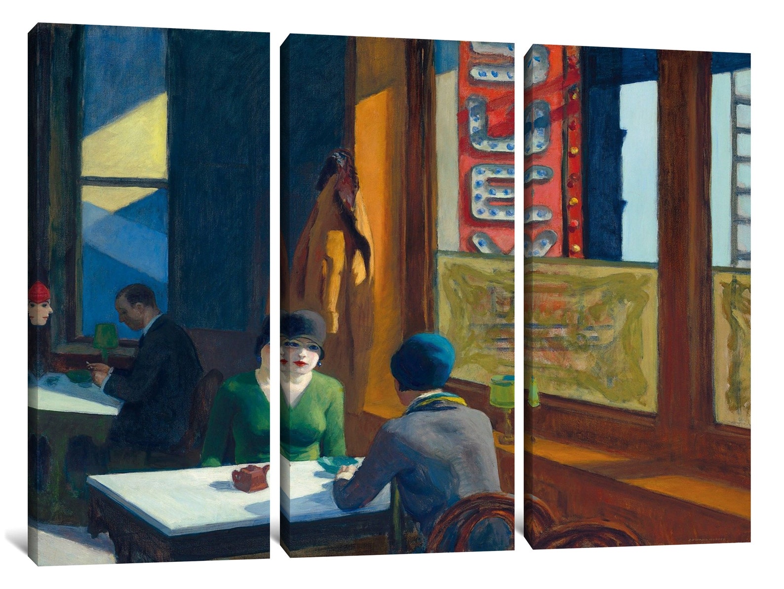 Edward Hopper Chop Suey 1929 Canvas Gallery Wrapped Etsy